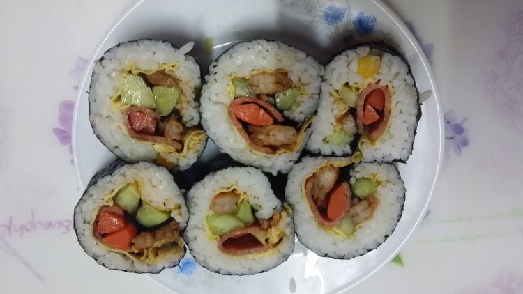 培根虾仁寿司步骤12