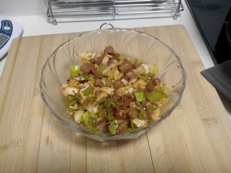 香肠包菜饭团步骤8