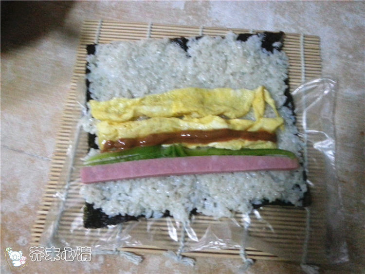 麻酱紫菜包饭步骤4