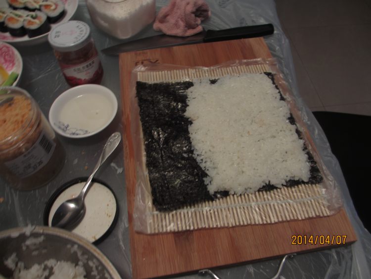 自制简易寿司步骤3