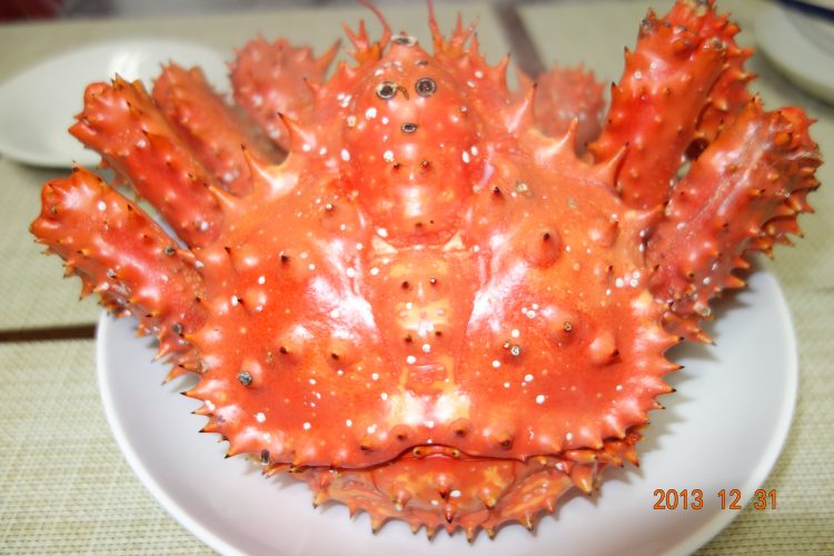 蒸花咲蟹步骤6