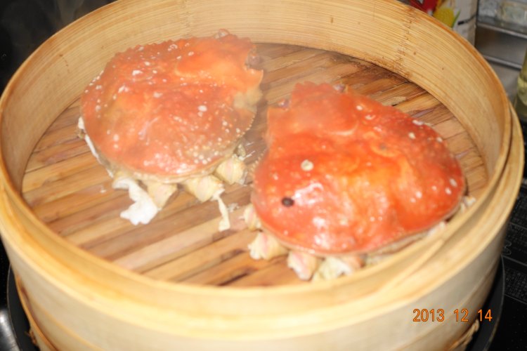 蒸长脚蟹步骤5