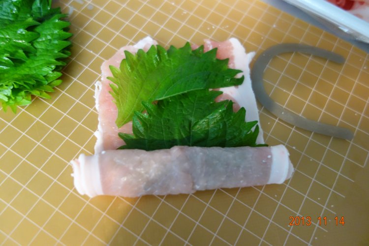 紫苏猪肉卷步骤3