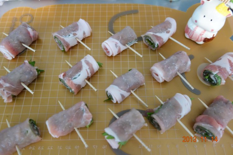 紫苏猪肉卷步骤6
