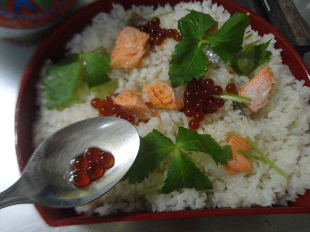 鮭鱼三叶拌饭步骤15