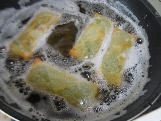纳豆起士春捲步骤9