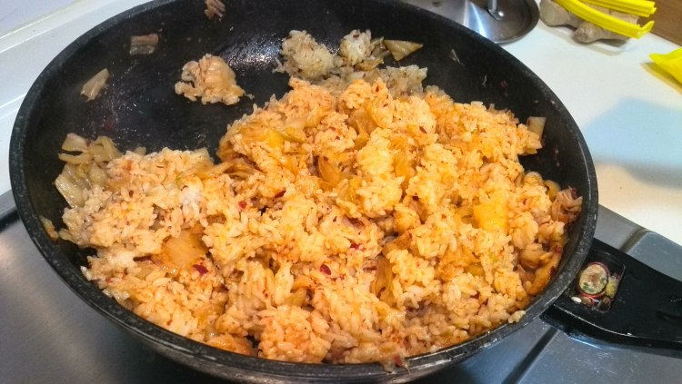 韩式泡菜炒饭步骤9