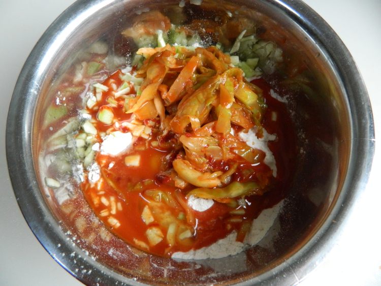 韩式角瓜泡菜煎饼步骤5