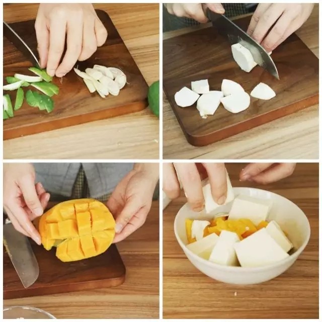 素食谱 | 时蔬青咖喱步骤1