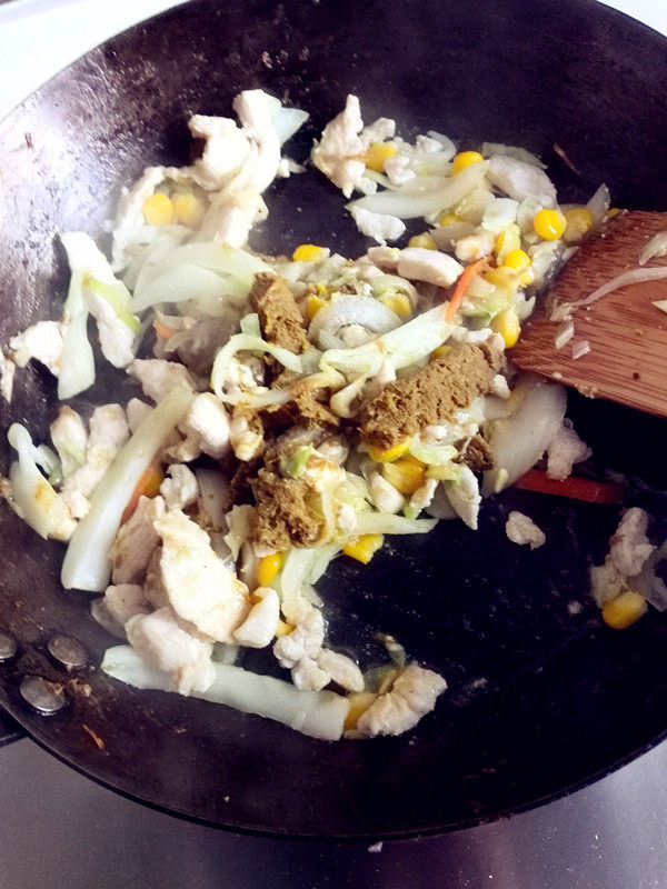绿咖喱鸡肉卷步骤18