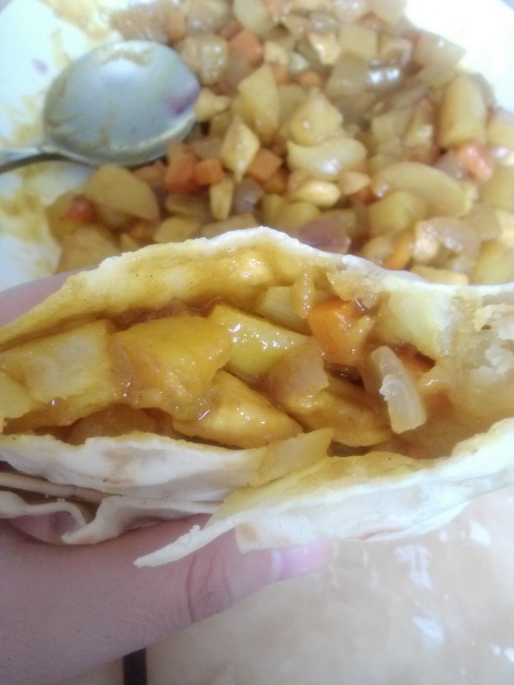 印度咖喱薄饼鸡肉卷步骤15