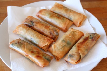 韭菜肉丝春卷步骤13