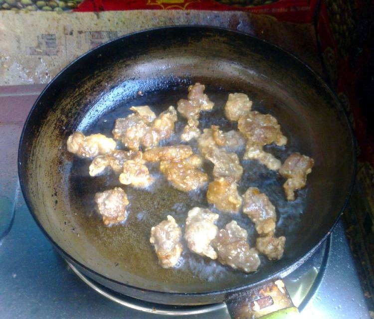 芝麻羊肉步骤8