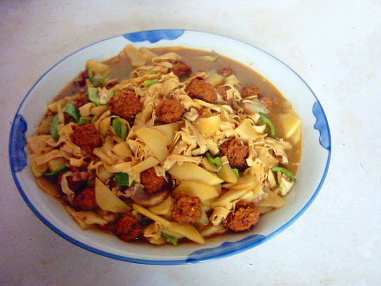 土豆片炖干豆腐步骤13