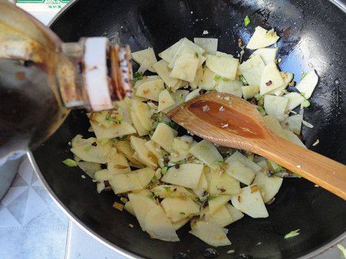 油菜土豆片步骤6