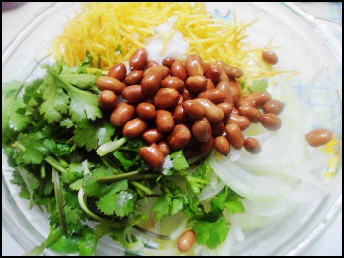 三丝抱豆步骤9