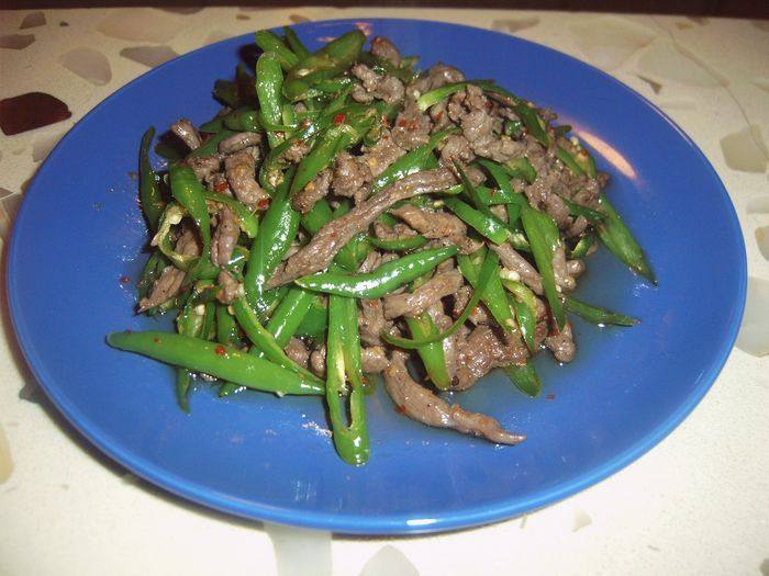 青椒牛肉丝步骤5