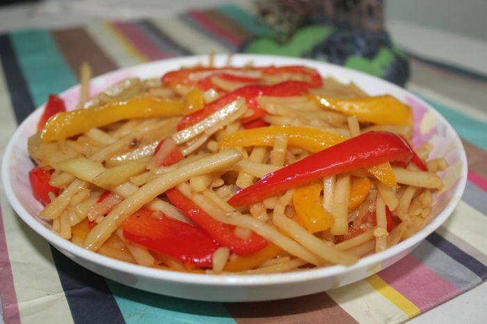 彩椒炒土豆丝步骤8