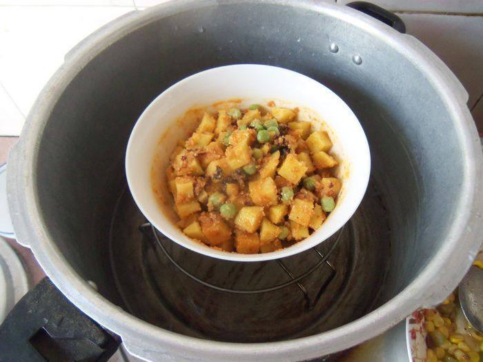粉蒸双豆步骤5