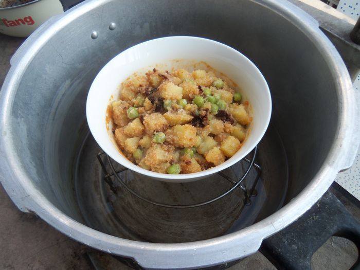 粉蒸双豆步骤6