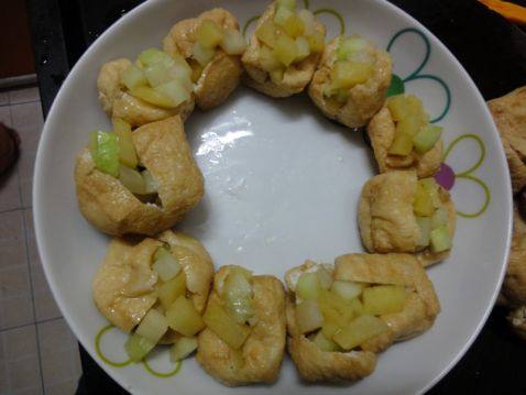 豆腐干醸土豆粒步骤6