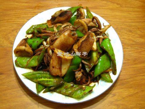 辣椒炒笔管鱼步骤7