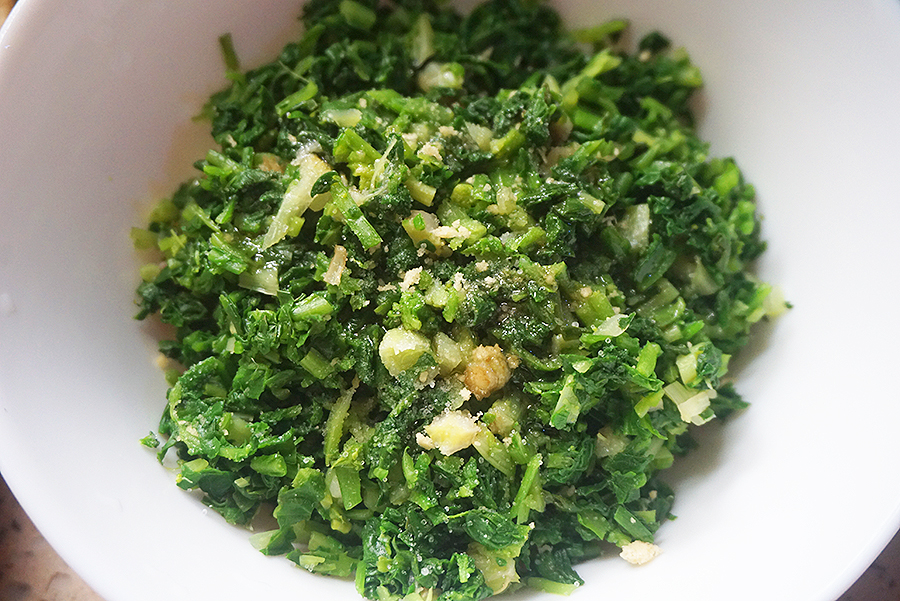 凉拌毛豆荠菜塔步骤8