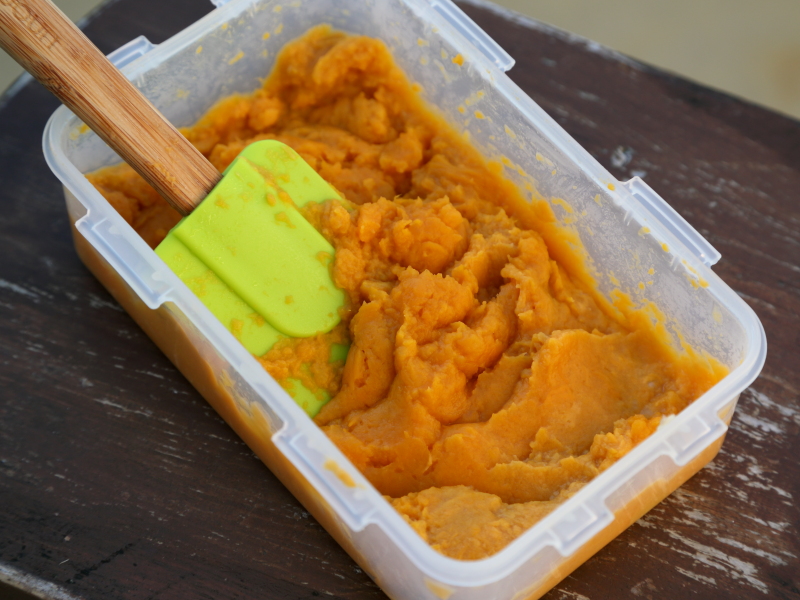 红薯馅夹层花卷步骤4