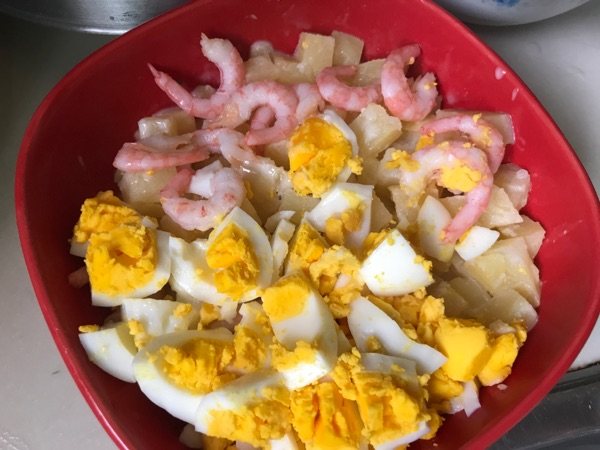 土豆芦笋甜虾色拉步骤5