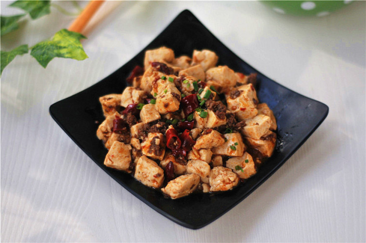 香辣牛肉末烧豆腐步骤12