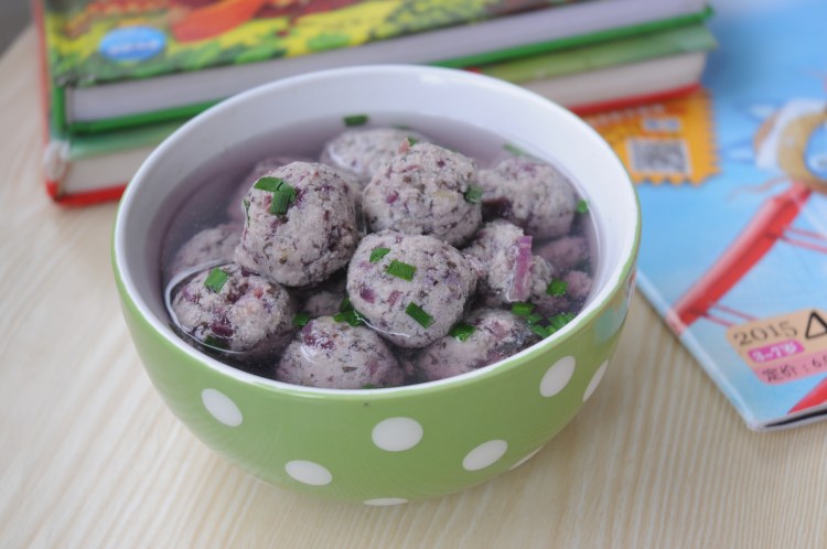 豆渣紫薯肉丸步骤7