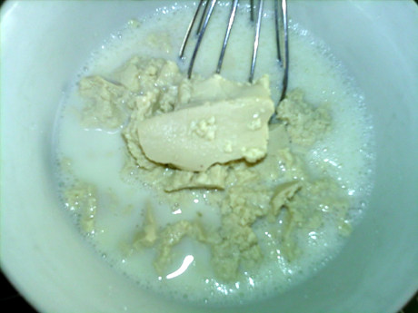 牛奶干贝豆腐步骤6