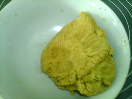 韭菜豆面玉米饼步骤6