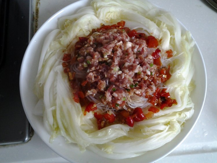 肉末白菜粉丝步骤3