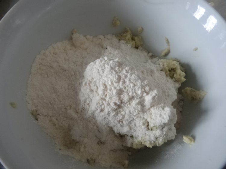 毛豆豆渣饼步骤3