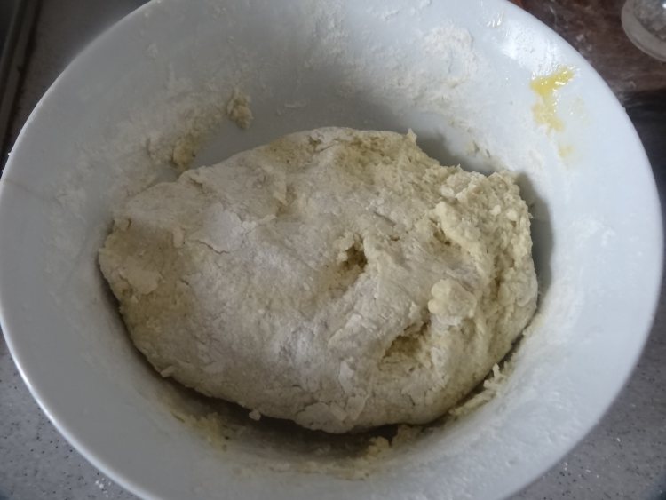 毛豆豆渣饼步骤5