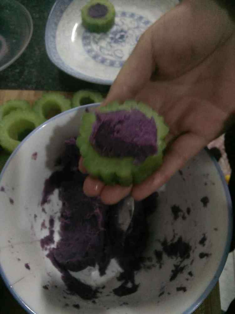 紫薯苦瓜步骤8