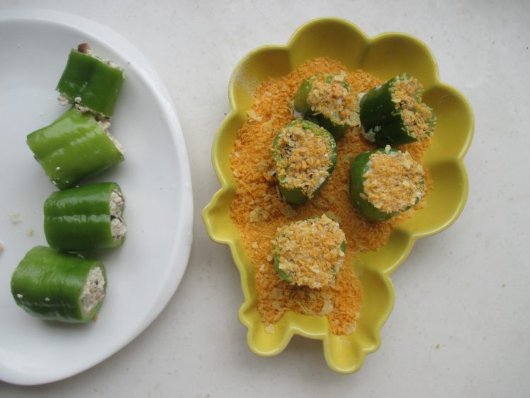 豆腐香菇酿青椒步骤7