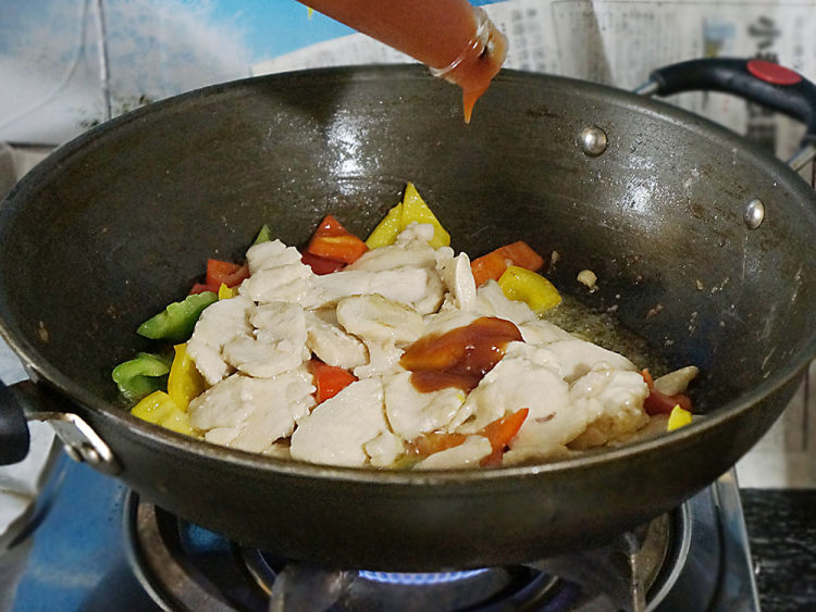 番茄沙司鸡肉片步骤7