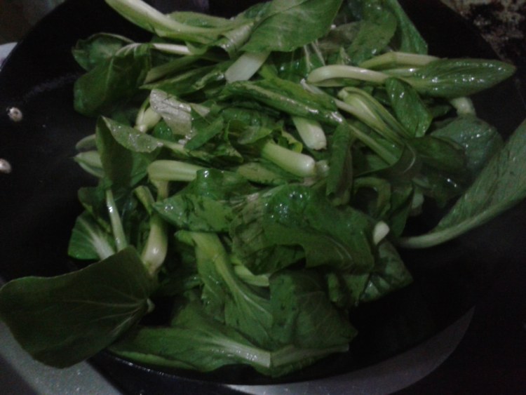 炝炒小白菜步骤4