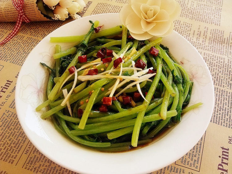 白灼茼蒿步骤12