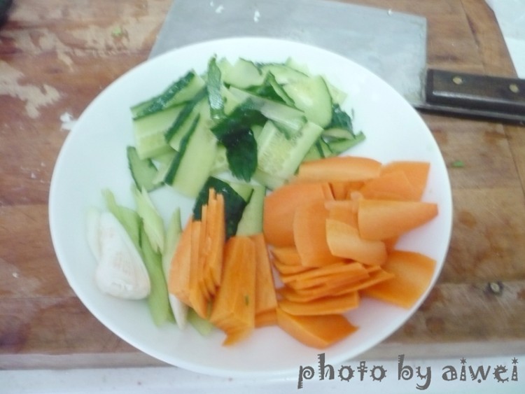 蚝油时蔬杏鲍菇步骤2