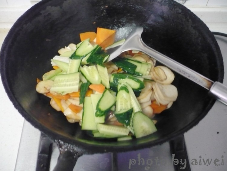 蚝油时蔬杏鲍菇步骤8