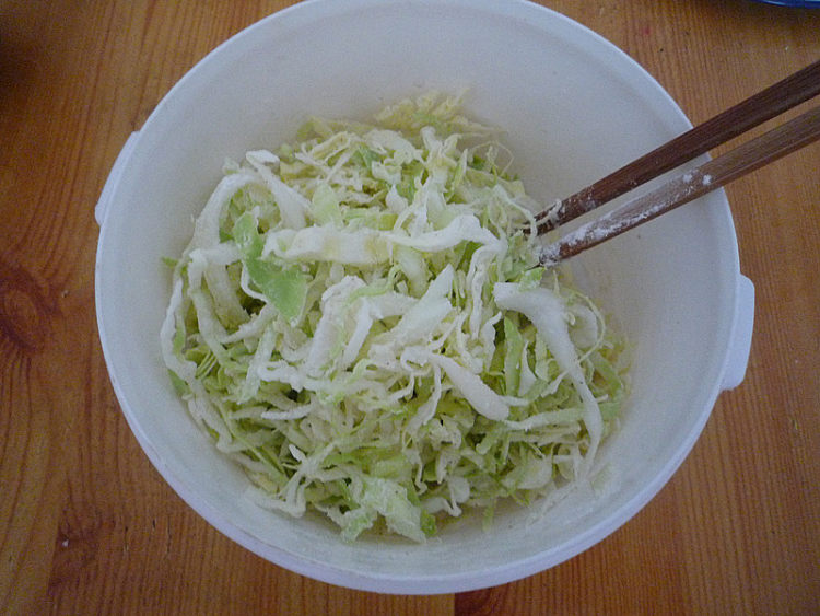 圆白菜烘蛋步骤5