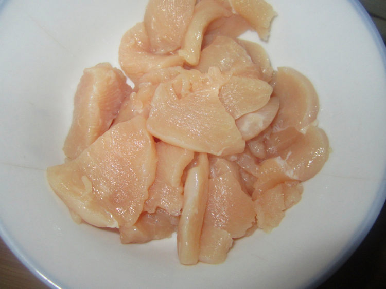 蚝油白菜鸡片步骤3