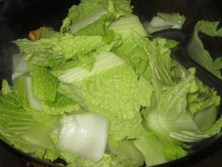 蚝油白菜鸡片步骤8