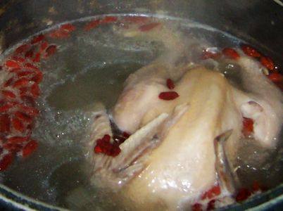 枸杞鸡汤煲步骤8