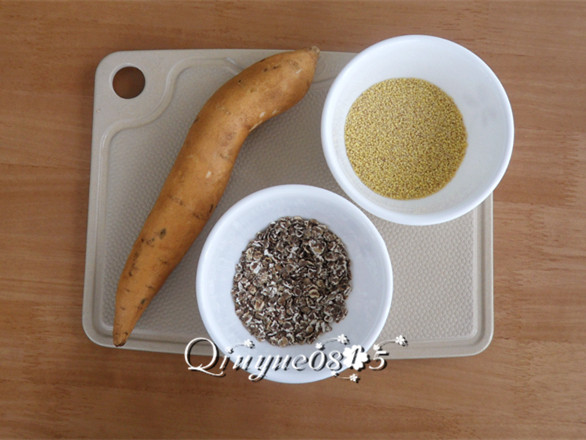 小米红薯血麦粥步骤1