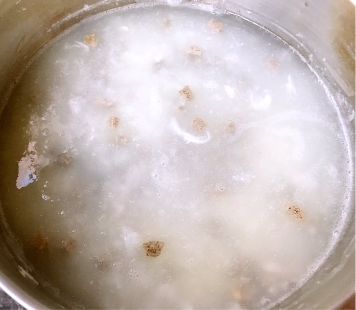猪肝菠菜粥步骤5