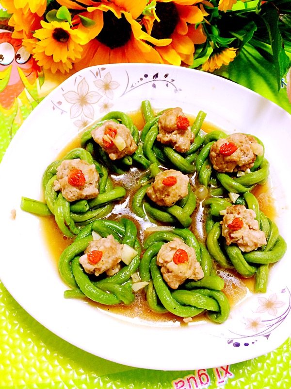 长豆角酿肉步骤10